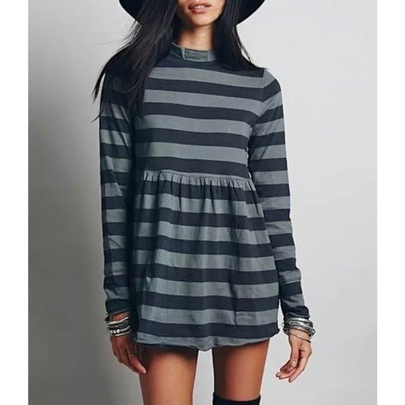 FREE PEOPLE Mod About It Grunge Babydoll Dress Top - Picture 6 of 8